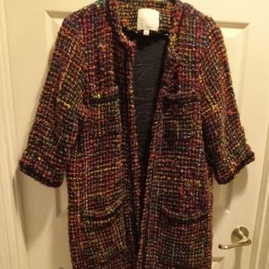 Ett:twa by Anthropology Tweed Multicolor Coat